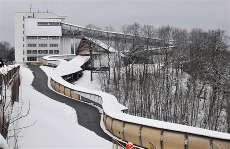 Slide Down the Olympic Bobsled Track in Sigulda .